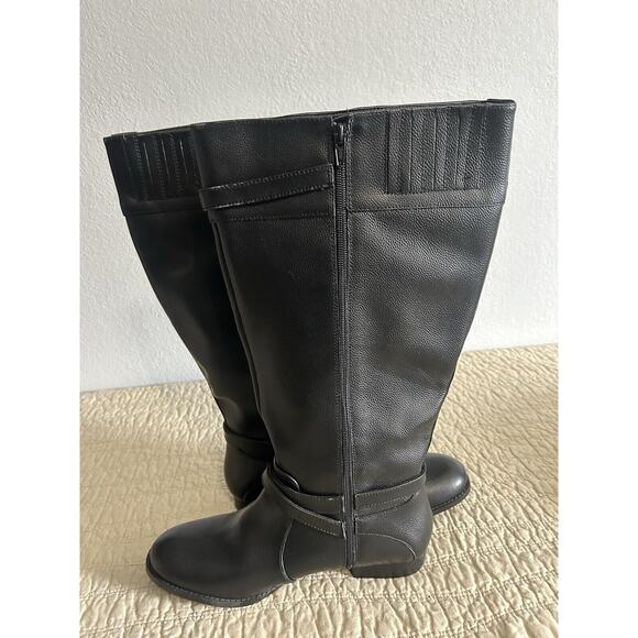 Comfortview Women's Wide Width The Janis Wide Calf Leather Boot New 9.5 - Picture 9 of 12